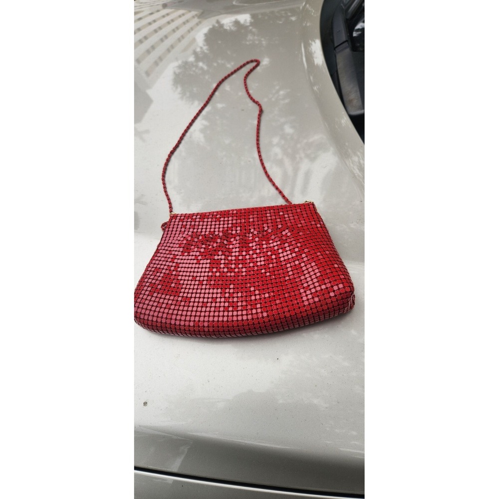 Y & S Red Mesh Shoulder Crossbody Evening Bag